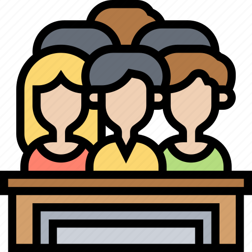 Jury, trial, courtroom, committee, audience icon - Download on Iconfinder