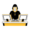 hacking, fishing, fraud, cybercrime, system, character