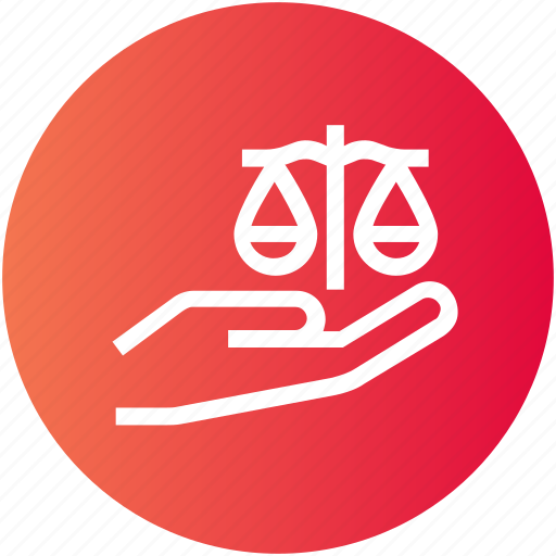 Business, fairness, hand, honest, justice, law, scale icon - Download on Iconfinder