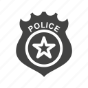 badge, emblem, enforcement, gold, law, police, sign
