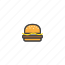 burger, cook, eat, food, meat 