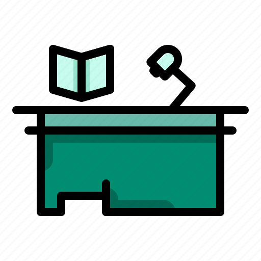 Book, desk, education, lamp, learn, study, table icon - Download on Iconfinder