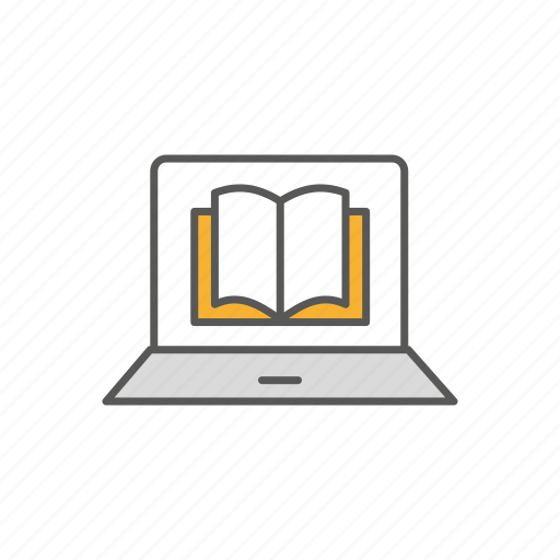 Book, education, elearning, laptop, learn, learning, study icon