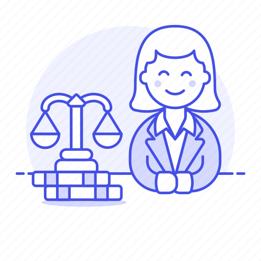 Legal, female, courtroom, attorney, gavel, counsel, barrister icon - Download on Iconfinder