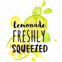 lemon, fruit, juice, drink, summer, illustration, lemonade