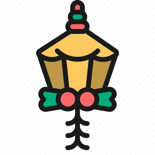 Lamp, xmas, decorations, christmas lamp, street lamp, lamp post, street light icon - Download on Iconfinder