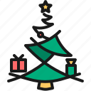 decoration, gift, box, christmas, tree, star, xmas