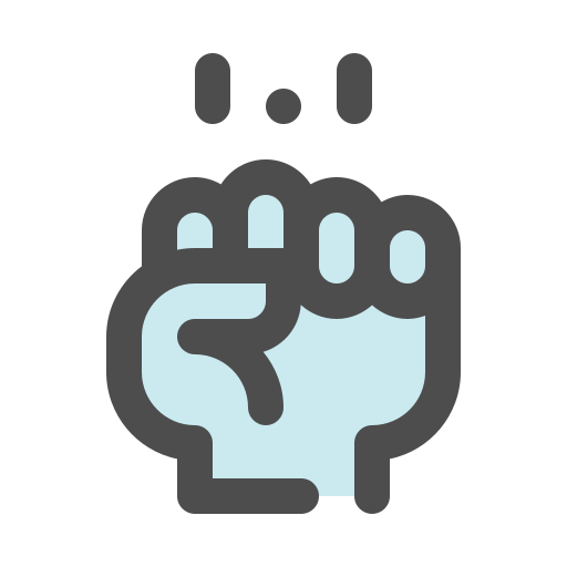 Fight, hand in a fist, spirited, unite icon - Free download