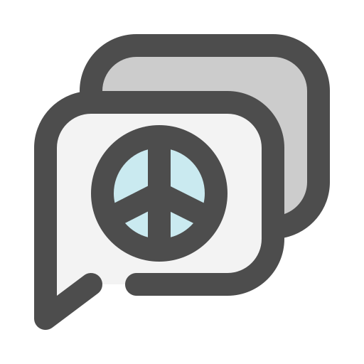 Peace talk, peace, no war, negotiate icon - Free download