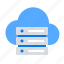 cloud, data base, server 