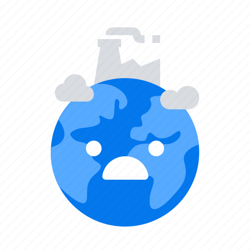 Earth, factory, pollution icon - Download on Iconfinder