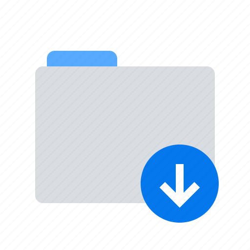 Down, download, folder icon - Download on Iconfinder