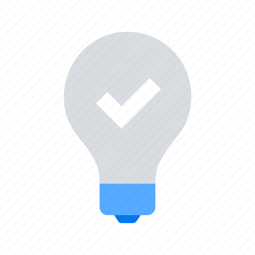 Bulb, check, idea icon - Download on Iconfinder