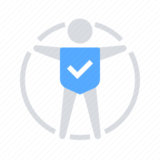 Insured person, shield, life insurance icon - Download on Iconfinder