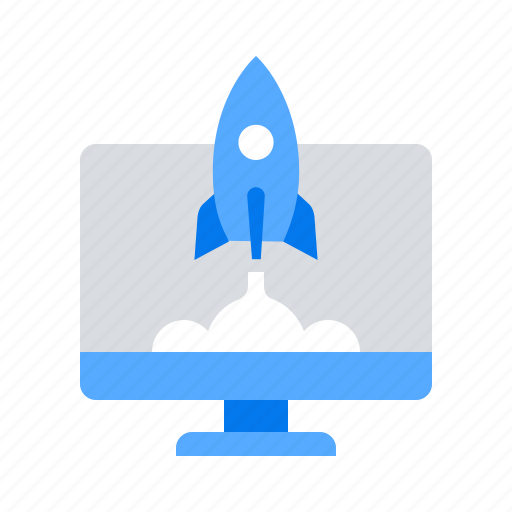Computer, rocket, startup icon - Download on Iconfinder