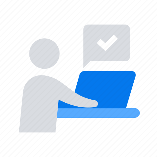 Checkmark, laptop, online survey icon - Download on Iconfinder