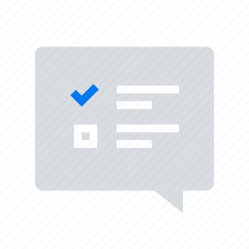 Message bubble, online survey, test icon - Download on Iconfinder