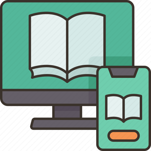 Library, digital, book, literature, collection icon - Download on Iconfinder