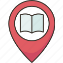 location, library, bookstore, map, navigation