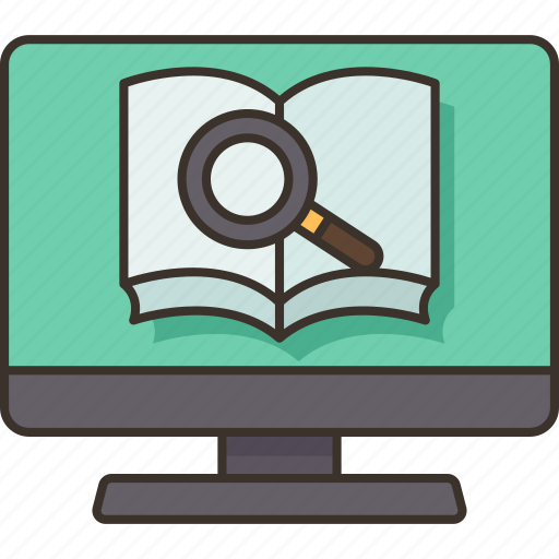 Searching, book, online, literature, library icon - Download on Iconfinder