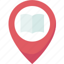 location, library, bookstore, map, navigation