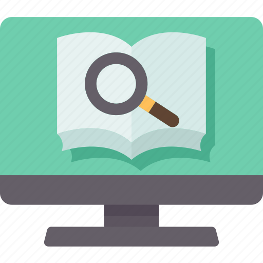 Searching, book, online, literature, library icon - Download on Iconfinder