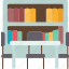 library, interior, bookshelves, study, literature 