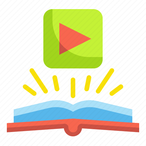 Book, education, library, movie, play, school, video icon - Download on Iconfinder