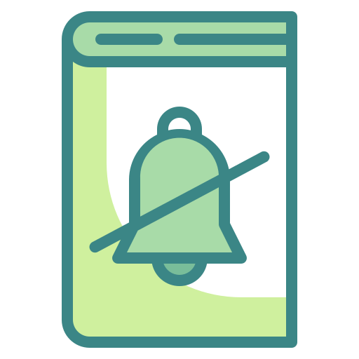 Bell, book, education, library, school, silent icon - Free download