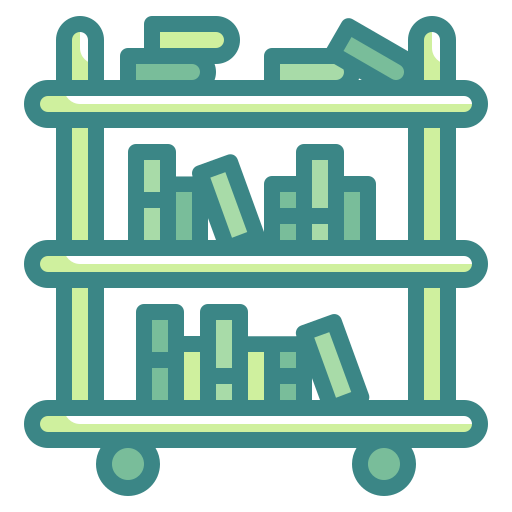 Book, cart, education, library, school, shelf, trolley icon - Free download