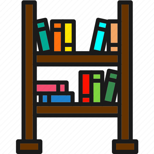 Books, bookshelf, library, study icon - Download on Iconfinder