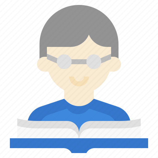 Reading, man, student, book icon - Download on Iconfinder