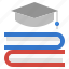 graduation, knowledge, book, mortarboard 