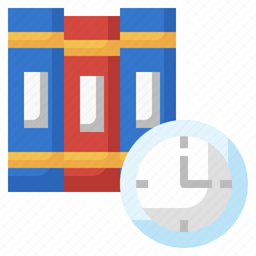 Time, duration, education, book, clock icon - Download on Iconfinder
