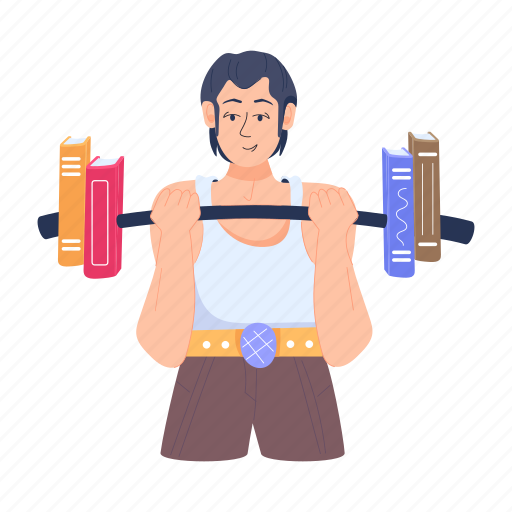 Books weight, study weight, lifting weight, education weight, boy student icon - Download on Iconfinder