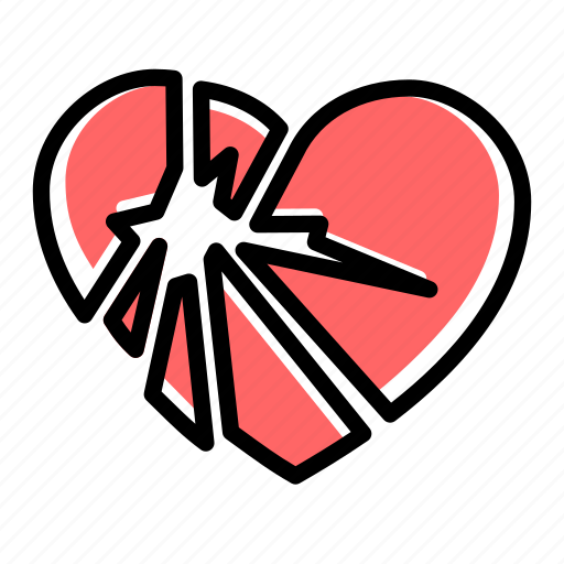 Love failure, beak, lifestyle, heart, love, broken, romance icon - Download on Iconfinder