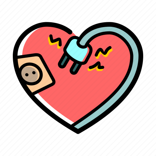 Power, plugs, lifestyle, heart, love, energy, electricity icon - Download on Iconfinder