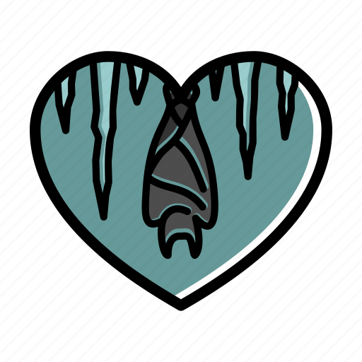 Bat, cave, lifestyle, heart, love, animal, favorite icon - Download on Iconfinder