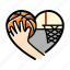 basketball, sport, lifestyle, heart, love, game 