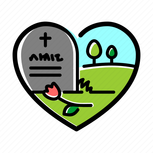 Tomb, tombstone, lifestyle, heart, love, marriage, romantic icon - Download on Iconfinder