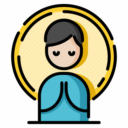Calmness, lotus, meditating, peaceful, pose, relax, yoga icon - Download on Iconfinder