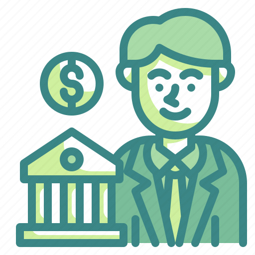 Banker, banking, occupation, currency, avatar icon - Download on Iconfinder