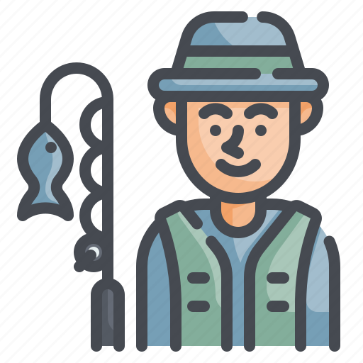 Fisherman, fisher, occupation, profession, man icon - Download on Iconfinder