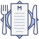 cutlery, menu, tableware, restaurant 