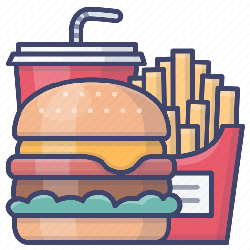Fast, food, burger, chips icon - Download on Iconfinder