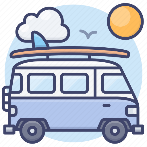 Retro, minivan, travel, summer icon - Download on Iconfinder