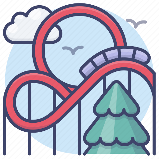 Roller, coaster, amusement, park icon - Download on Iconfinder