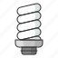 bright, bulb, electric, light, lightbulb, spiral bulb 
