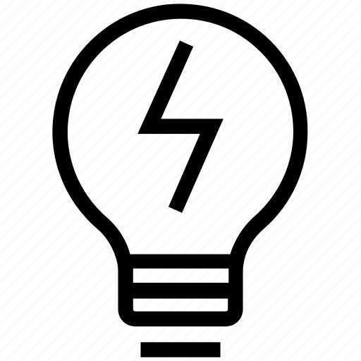 Bulb, energy, flash, idea, light, light bulb, thunder icon - Download on Iconfinder