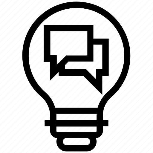 Bulb, chatting, comments, energy, idea, light, light bulb icon - Download on Iconfinder